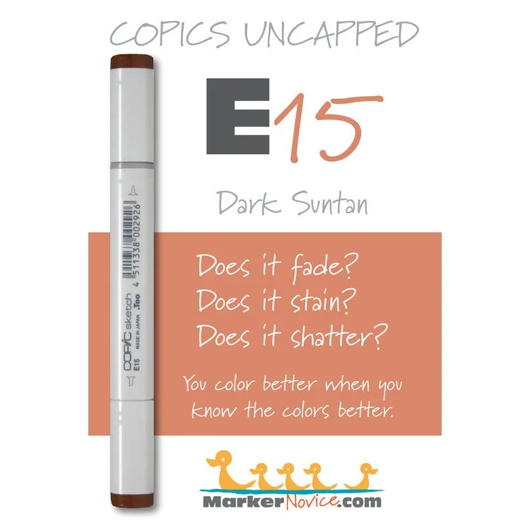 E15 - Copic Sketch Marker Dark Suntan — Violeta Ink